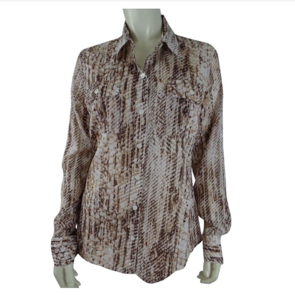 Lucky Brand Blouse Top M Cotton Button Down